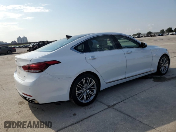 2018 Genesis G80 3.8L with VIN KMHGN4JE0JU216079, listed as a Copart auction lot 72287184 with 37,576 mi miles and Salvage Title. Bid and sale history available at carsss.com. Image 3.