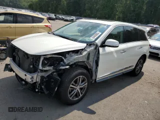 2019 Infiniti QX60 Luxe with VIN 5N1DL0MM2KC513771, listed as a Copart auction lot 64480864 with 74,398 mi miles and Salvage title. Bid and sale history available at DreamBid. Image 1.