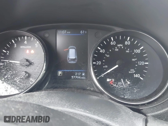 2019 Nissan Rogue SV with VIN 5N1AT2MT7KC829981, listed as a IAAI auction lot 41909889 with 57,794 mi miles and . Bid and sale history available at DreamBid. Image 7.