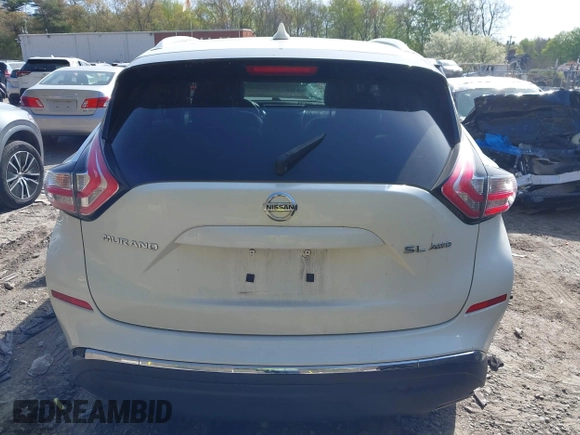 2016 Nissan Murano S z VIN 5N1AZ2MH9GN142510, wystawiony jako IAAI lot #42139461 z przebiegiem 116 559 mil mil oraz . Historia ofert i sprzedaży dostępna na DreamBid. Obrazek 16.