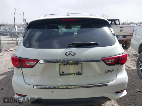 2017 Infiniti QX60 with VIN 5N1DL0MM7HC519011, listed as a IAAI auction lot 41804659 with 118,401 mi miles and . Bid and sale history available at DreamBid. Image 16.