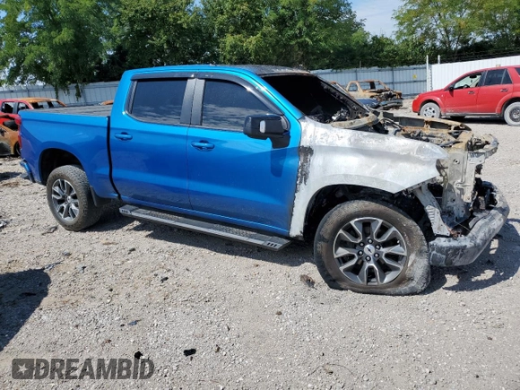2022 Chevrolet Silverado 1500 RST with VIN 1GCUDEET5NZ540727, listed as a Copart auction lot 67446294 with Not Provided miles and Salvage Title. Bid and sale history available at DreamBid. Image 4.