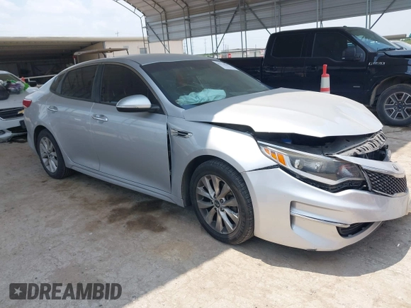 2017 Kia Optima LX with VIN 5XXGT4L38HG124191, listed as a IAAI auction lot 42331525 with 111,116 mi miles and . Bid and sale history available at DreamBid. Image 1.