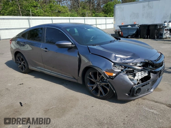 2019 Honda Civic Sport with VIN 19XFC2F83KE051352, listed as a Copart auction lot 59097335 with 97,732 mi miles and Salvage title. Bid and sale history available at DreamBid. Image 4.