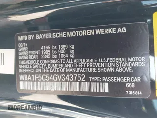 2016 BMW 2 Series 228i with VIN WBA1F5C54GV343752, listed as a IAAI auction lot 42001316 with 95,474 mi miles and . Bid and sale history available at DreamBid. Image 9.