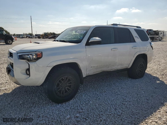 2021 Toyota 4Runner TRD Off Road with VIN JTEPU5JR6M5840897, listed as a Copart auction lot 80238474 with 66,646 mi miles and Salvage Title. Bid and sale history available at carsss.com. Image 1.