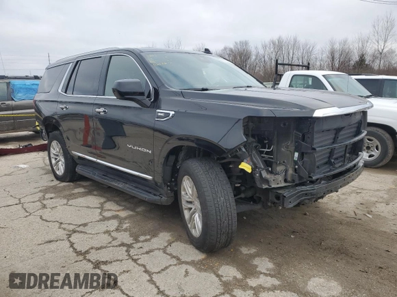 2023 GMC Yukon SLT with VIN 1GKS2BKD1PR210325, listed as a Copart auction lot 86252864 with 20,916 mi miles and Salvage Title. Bid and sale history available at carsss.com. Image 4.