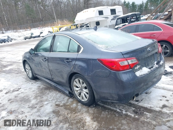 2017 Subaru Legacy Premium with VIN 4S3BNAD68H3066627, listed as a IAAI auction lot 41068153 with 123,380 mi miles. Bid and sale history available at carsss.com. Image 3.