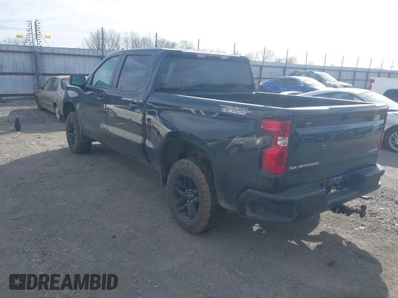 2022 Chevrolet Silverado 1500 Custom Trail Boss with VIN 3GCPDCEK2NG626683, listed as a IAAI auction lot 41723730 with 51,830 mi miles. Bid and sale history available at carsss.com. Image 3.