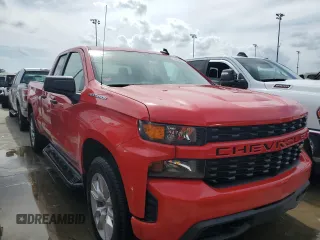 2020 Chevrolet Silverado 1500 Custom with VIN 1GCRWBEF9LZ194252, listed as a Copart auction lot 74852424 with 0 mi miles and Salvage Title. Bid and sale history available at carsss.com. Image 4.
