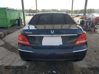 2012 Hyundai Equus Signature with VIN KMHGH4JH5CU043163, listed as a Copart auction lot 50633555 with 201,133 mi miles and Salvage Title. Bid and sale history available at DreamBid. Image 6.