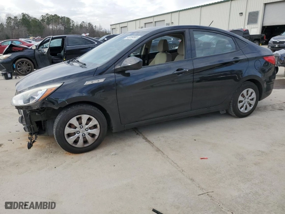 2016 Hyundai Accent SE with VIN KMHCT4AE0GU092358, listed as a Copart auction lot 43359565 with 130,754 mi miles and Salvage Title. Bid and sale history available at carsss.com. Image 1.