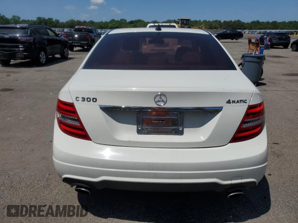 2012 Mercedes-Benz C 300 Sport with VIN WDDGF8BBXCA711039, listed as a Copart auction lot 61417975 with 131,692 mi miles and Salvage title. Bid and sale history available at DreamBid. Image 6.