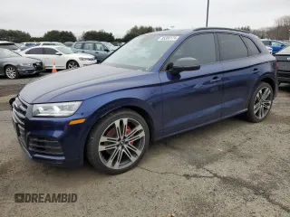 2020 Audi SQ5 Premium Plus with VIN WA1B4AFY2L2015103, listed as a Copart auction lot 85380174 with 63,002 mi miles and Salvage Title. Bid and sale history available at DreamBid. Image 1.