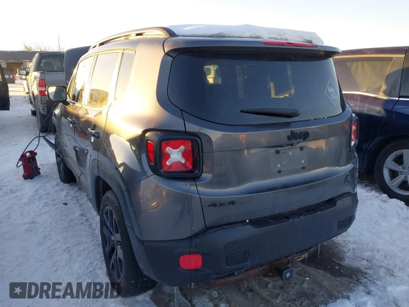2016 Jeep Renegade Latitude with VIN ZACCJBBT6GPD80057, listed as a IAAI auction lot 41268210 with 95,618 mi miles. Bid and sale history available at carsss.com. Image 3.