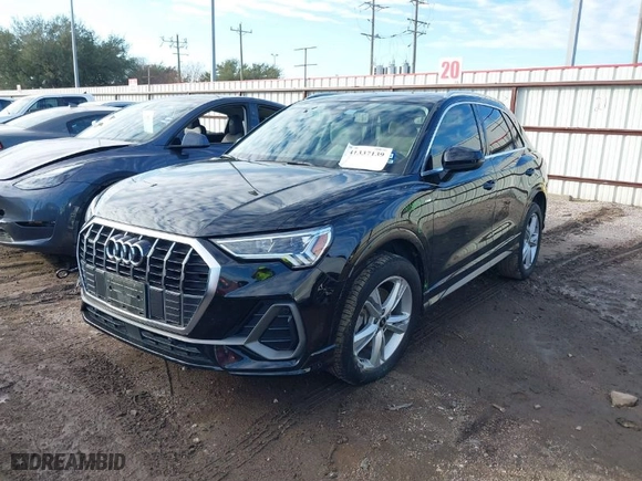 2022 Audi Q3 S line Premium Plus with VIN WA1EECF30N1033019, listed as a IAAI auction lot 41337139 with 22,659 mi miles. Bid and sale history available at carsss.com. Image 2.