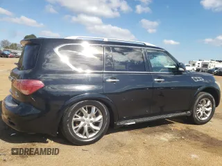 2012 Infiniti QX56 7-passenger with VIN JN8AZ2NF6C9518069, listed as a Copart auction lot 77857344 with 159,575 mi miles and Salvage Title. Bid and sale history available at carsss.com. Image 3.