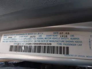 2004 Volkswagen Jetta GL с VIN 3VWRK69M44M006328, выставлен на аукционе IAAI как лот 42029197 с пробегом 143 906 миль миль и . История ставок и продаж доступна на DreamBid. Изображение 9.