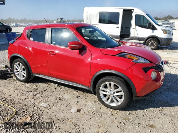2015 Nissan Juke SV with VIN JN8AF5MR5FT502037, listed as a Copart auction lot 44346205 with 114,300 mi miles and Salvage Title. Bid and sale history available at carsss.com. Image 4.