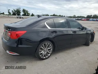 2016 Acura RLX Tech Pkg with VIN JH4KC1F57GC000481, listed as a Copart auction lot 74309104 with 104,728 mi miles and Salvage Title. Bid and sale history available at carsss.com. Image 3.