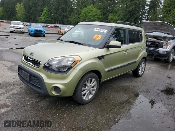 2012 Kia Soul + with VIN KNDJT2A63C7469119, listed as a Copart auction lot 54405585 with 153,432 mi miles and Salvage Title. Bid and sale history available at DreamBid. Image 1.