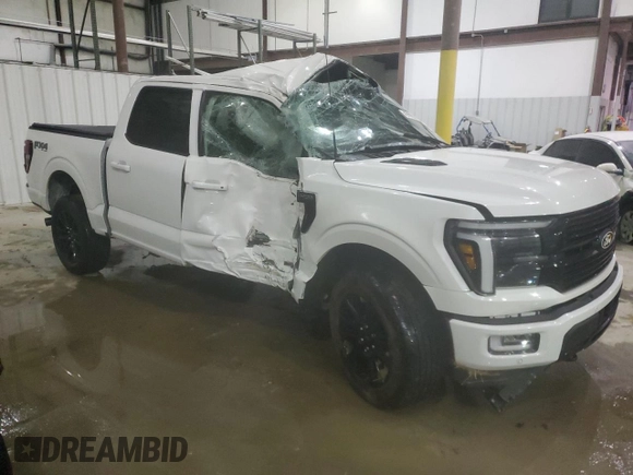 2024 Ford F-150 with VIN 1FTFW7LD8RFA16151, listed as a Copart auction lot 45981835 with 41,829 mi miles and Salvage title. Bid and sale history available at DreamBid. Image 4.