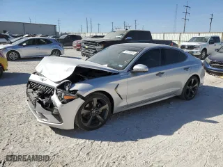 2019 Genesis G70 2.0T Advanced with VIN KMTG44LA1KU044908, listed as a Copart auction lot 76779574 with 51,678 mi miles and Salvage Title. Bid and sale history available at carsss.com. Image 1.