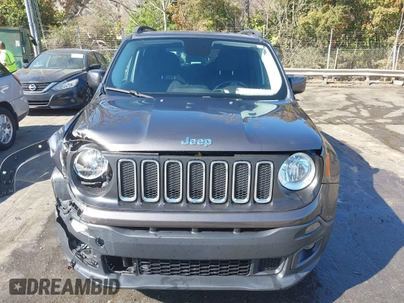 2017 Jeep Renegade Latitude with VIN ZACCJABB3HPF84074, listed as a IAAI auction lot 41867396 with 65,323 mi miles. Bid and sale history available at carsss.com. Image 12.