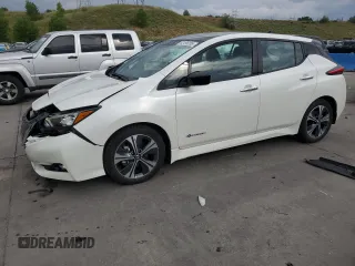 2019 Nissan LEAF SV with VIN 1N4AZ1CP3KC313348, listed as a Copart auction lot 62196205 with 18,932 mi miles and Salvage title. Bid and sale history available at DreamBid. Image 1.