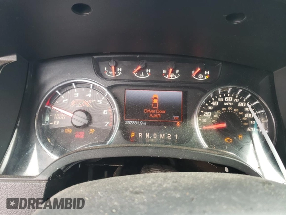 2013 Ford F-150 XL with VIN 1FTFW1ET6DKF08260, listed as a Copart auction lot 42494635 with 252,331 mi miles and Salvage Title. Bid and sale history available at carsss.com. Image 9.