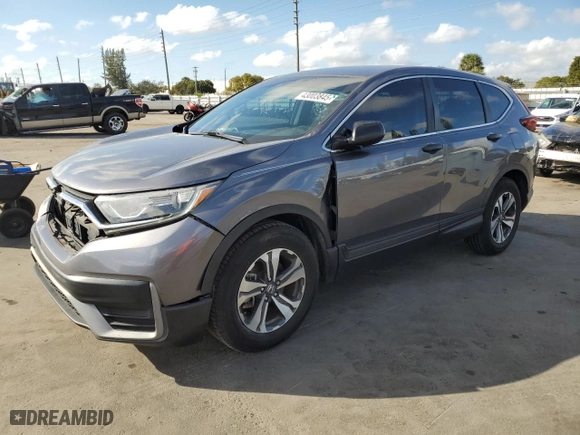 2021 Honda CR-V LX with VIN 5J6RW1H29ML005911, listed as a Copart auction lot 43003845 with 67,387 mi miles and Salvage Title. Bid and sale history available at carsss.com. Image 1.