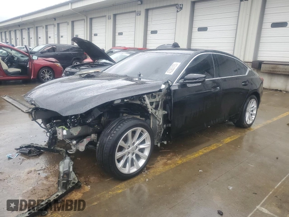 2020 Cadillac CT5 Luxury with VIN 1G6DS5RK7L0117630, listed as a Copart auction lot 43263155 with 56,750 mi miles and Non Repairable. Bid and sale history available at carsss.com. Image 1.