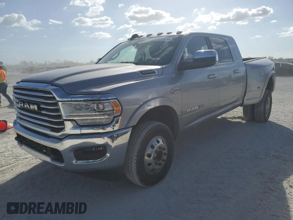 2019 Ram 3500 Longhorn with VIN 3C63RRNL6KG536791, listed as a Copart auction lot 77312014 with 109,985 mi miles and Salvage Title. Bid and sale history available at carsss.com. Image 1.