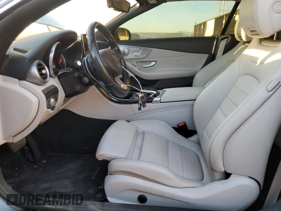 2017 Mercedes-Benz C 300 with VIN WDDWK4JB3HF428915, listed as a Copart auction lot 77944844 with 57,241 mi miles and Salvage Title. Bid and sale history available at DreamBid. Image 7.