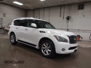 2012 Infiniti QX56 7-passenger with VIN JN8AZ2NE3C9021939, listed as a IAAI auction lot 42479776 with 119,489 mi miles and . Bid and sale history available at DreamBid. Image 1.