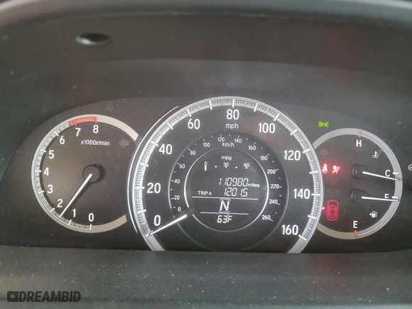 2016 Honda Accord Sedan LX with VIN 1HGCR2F32GA129279, listed as a Copart auction lot 50878025 with 110,980 mi miles and Salvage Title. Bid and sale history available at carsss.com. Image 9.