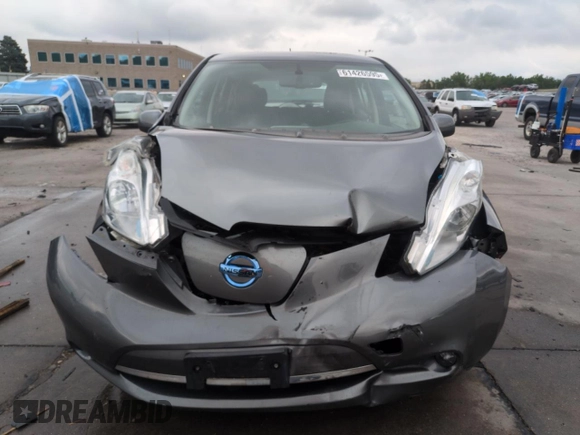 2015 Nissan LEAF S with VIN 1N4AZ0CP3FC327105, listed as a Copart auction lot 61426595 with 71,693 mi miles and Salvage title. Bid and sale history available at DreamBid. Image 5.