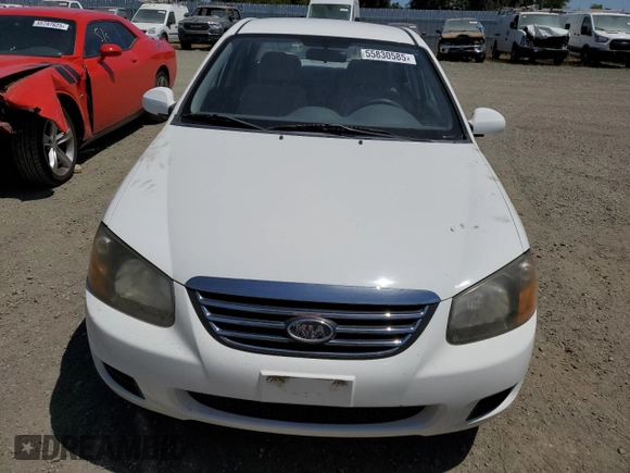 2009 Kia Spectra EX with VIN KNAFE222095665094, listed as a Copart auction lot 55830585 with 144,656 mi miles and Clean Title. Bid and sale history available at DreamBid. Image 5.