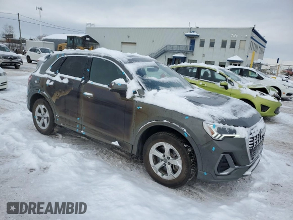 2021 Audi Q3 S line Premium Plus with VIN WA1EECF38M1085691, listed as a Copart auction lot 86403464 with 36,536 mi miles and Salvage Title. Bid and sale history available at carsss.com. Image 4.