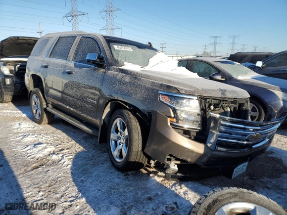 2015 Chevrolet Tahoe LT with VIN 1GNSKBKC0FR599323, listed as a Copart auction lot 45572075 with 0 mi miles and Salvage Title. Bid and sale history available at carsss.com. Image 4.