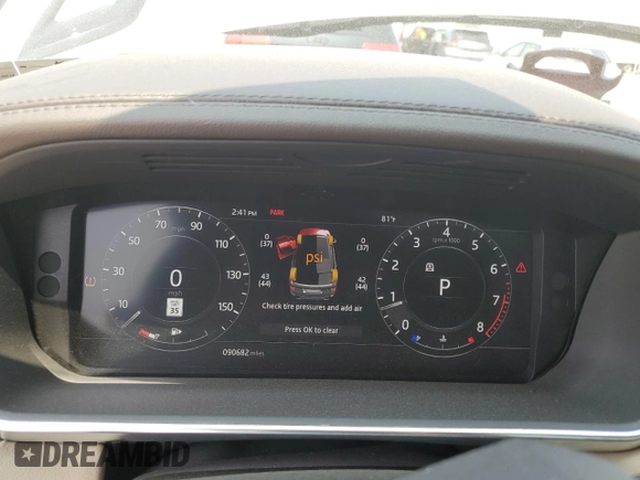 2019 Land Rover Range Rover Sport HSE z VIN SALWR2RVXKA843963, wystawiony jako Copart lot #58818205 z przebiegiem 90 682 mil mil oraz Szkoda całkowita • Salvage title. Historia ofert i sprzedaży dostępna na DreamBid. Obrazek 9.