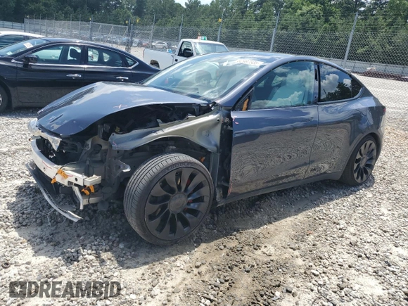 2022 Tesla Model Y Performance with VIN 7SAYGDEF3NF532311, listed as a Copart auction lot 62997535 with 60,530 mi miles and Salvage title. Bid and sale history available at DreamBid. Image 1.