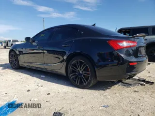2017 Maserati Ghibli with VIN ZAM57XSS6H1249705, listed as a Copart auction lot 61602993 with 73,454 mi miles. Bid and sale history available at carsss.com. Image 2.