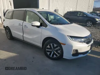 2025 Honda Odyssey EX-L with VIN 5FNRL6H60SB005200, listed as a Copart auction lot 45318305 with 3,250 mi miles and Salvage Title. Bid and sale history available at carsss.com. Image 4.