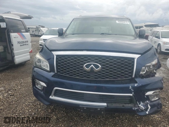 2017 Infiniti QX80 with VIN JN8AZ2NF7H9644383, listed as a Copart auction lot 49995815 with Not provided miles and Clean title. Bid and sale history available at DreamBid. Image 5.