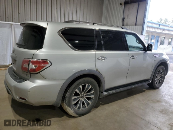 2020 Nissan Armada SL with VIN JN8AY2ND5L9110499, listed as a Copart auction lot 46029445 with 135,050 mi miles and Salvage Title. Bid and sale history available at carsss.com. Image 3.