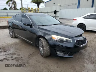 2015 Kia Cadenza Premium with VIN KNALN4D70F5181736, listed as a Copart auction lot 80024144 with 138,814 mi miles and Salvage Title. Bid and sale history available at carsss.com. Image 4.