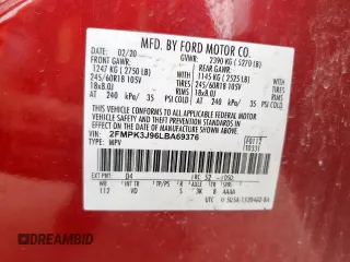 2020 Ford Edge SEL с VIN 2FMPK3J96LBA69376, выставлен на аукционе Copart как лот 57553395 с пробегом 69 468 миль миль и Списание • Salvage title. История ставок и продаж доступна на DreamBid. Изображение 14.