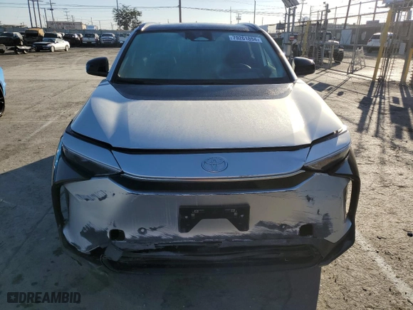 2023 Toyota bZ4X XLE with VIN JTMAAAAA8PA015784, listed as a Copart auction lot 79261894 with 21,387 mi miles and Salvage Title. Bid and sale history available at carsss.com. Image 5.