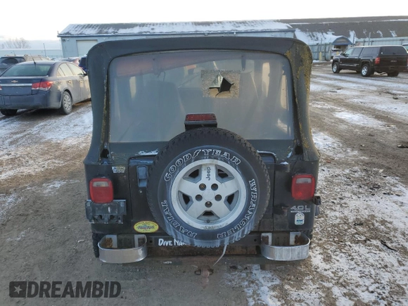 1995 Jeep Wrangler with VIN 1J4FY29S3SP289771, listed as a Copart auction lot 41522295 with 104,270 mi miles and Clean Title. Bid and sale history available at carsss.com. Image 6.